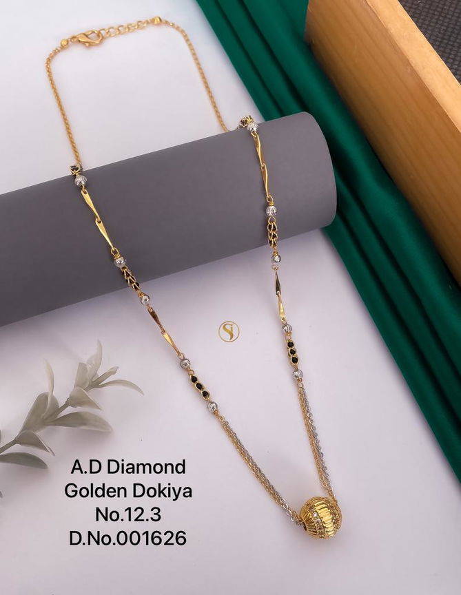 14 AD Diamond Designer Regular Wear Mangalsutra Wholesale Price In Surat
